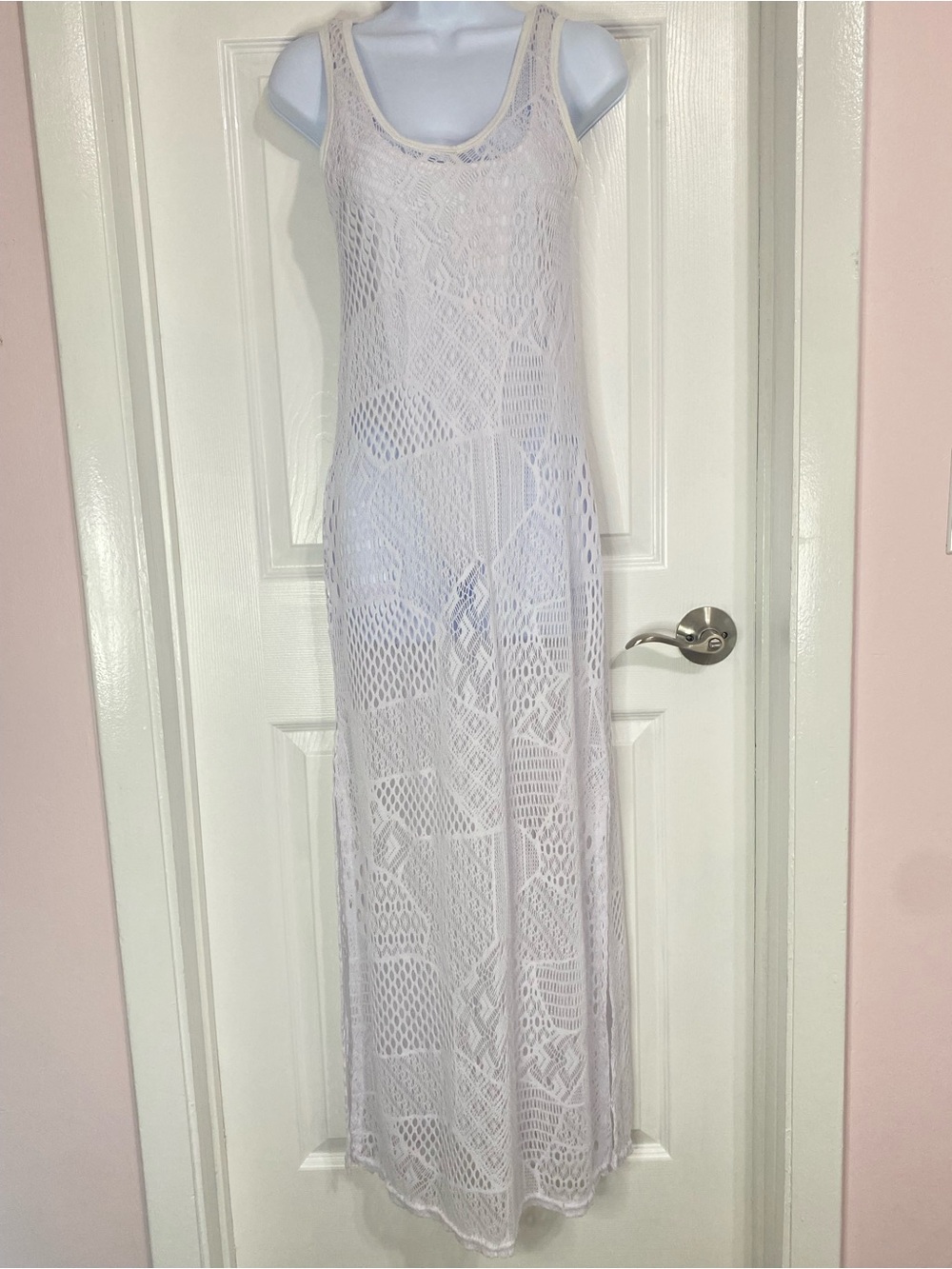 INGEAR White Patchwork Crochet Swimsuit Coverup